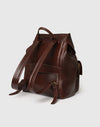 Vollnarbenleder-Rucksack mit Fronttaschen