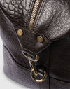 Braune Reisetasche aus genarbtem Leder
