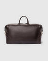 Braune Reisetasche aus genarbtem Leder