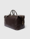 Braune Reisetasche aus genarbtem Leder