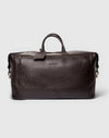 Braune Reisetasche aus genarbtem Leder