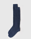 Herrensocken, lang, Rippstrick, aus Baumwolle und Kaschmir