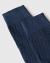 Herrensocken, lang, Rippstrick, aus Baumwolle und Kaschmir