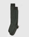 Herren-Langs stockings, zweifarbig, gerippt, aus Baumwolle und Kaschmir