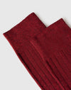 Herren-Rippensocken lang aus Baumwolle und Kaschmir