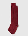Herren-Rippensocken lang aus Baumwolle und Kaschmir