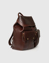 Vollnarbenleder-Rucksack mit Fronttaschen