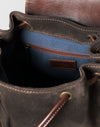 Rucksack für Damen aus Velours- und Kalbsleder