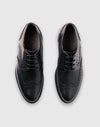 Schwarzer Leder-Brogue-Schnürschuh