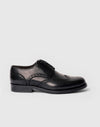 Schwarzer Leder-Brogue-Schnürschuh