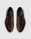 Doppelmonk-Schuh aus braunem Leder
