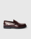 Bordeauxfarbener Lederloafer
