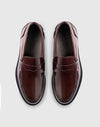 Bordeauxfarbener Lederloafer
