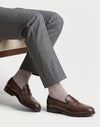 Brauner Penny Loafer aus Leder