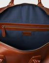 Reisetasche aus handgetamponiertem Kalbsleder