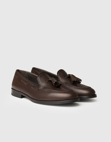 Kalbsleder-Slipper mit Quasten