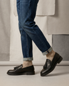 Lederloafer mit Quasten