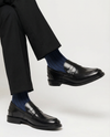 Herrensocken, lang, Rippstrick, aus Baumwolle und Kaschmir
