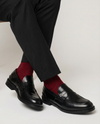 Herren-Rippensocken lang aus Baumwolle und Kaschmir